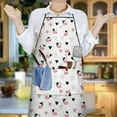 thumbnail image 6 of White Cow Heart Pattern Apron-Garden Aprons for Women with Pockets-Cotton Linen Waterproof Kitchen Cooking Gardening Aprons Adjustable for Kitchen,Cooking,BBQ and Salon 33x27 Inch, 6 of 7