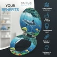 thumbnail image 3 of Sanilo Soft Close Toilet Seat ELONGATED, Quiet and Slow Close Lid and Seat, Strong Bumpers and Hinges, Dolphin, 3 of 8