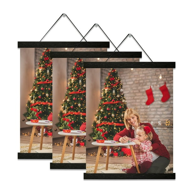 Marco magnético para colgar pósteres YK Artwood 30 cm negro, paquete de 3