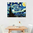thumbnail image 2 of GOSMITH Van Gogh Canvas Wall Art Starry Night Poster - Fine Art Prints - Famous Paintings Reproduction Modern Blue Wall Decor Pictures for Living Room Bedroom Office, 2 of 4