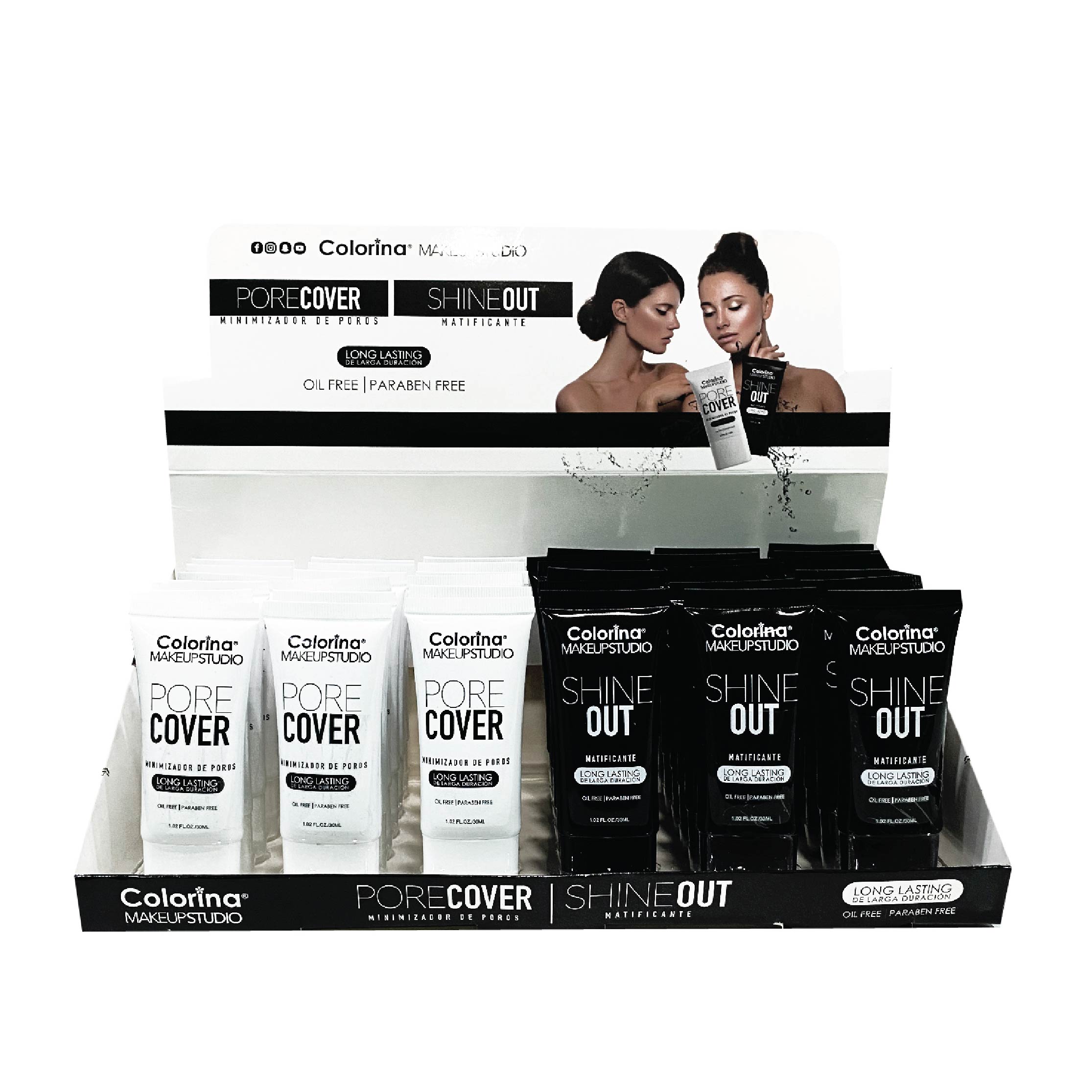Colorina Makeup Studio Long Lasting Oil Free Paraben Free Shine Out Primer 1.02 oz