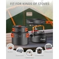 thumbnail image 5 of Portable Camping Cookware Set - Lightweight Aluminum Camp Pots and Pans Kit - Complete Camping Mess Kit for Camping/Hiking/Fishing & Other Outdoor Trip, 5 of 6