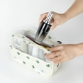 thumbnail image 5 of InnOrca Portable Travel Toiletry Bag Home Cosmetic Organizer Makeup Bag, Beige & Cactus, 5 of 7