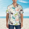 thumbnail image 2 of Xecao Easter Rabbit print Hawaiian shirt - a stylish short-sleeve button-down for men, perfect for casual beach and tropical outings., 2 of 9