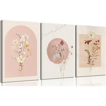 Cherry Blossom Moon Lake Canvas Wall Art Nature Landscape Wall Decor Pictures Japanese Aesthetics Floral Posters Prints for Home Office Living Room Decoration