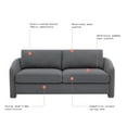 thumbnail image 2 of Beautiful Drew 72.2" Sofa by Drew Barrymore for Adults, Charcoal Bouclé, 2 of 11