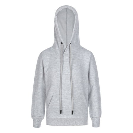 inhzoy Kids Girls Boys Long Sleeve Hoodies Casual Hooded Pullover Top Sweatshirt School Uniform Grey 3-4