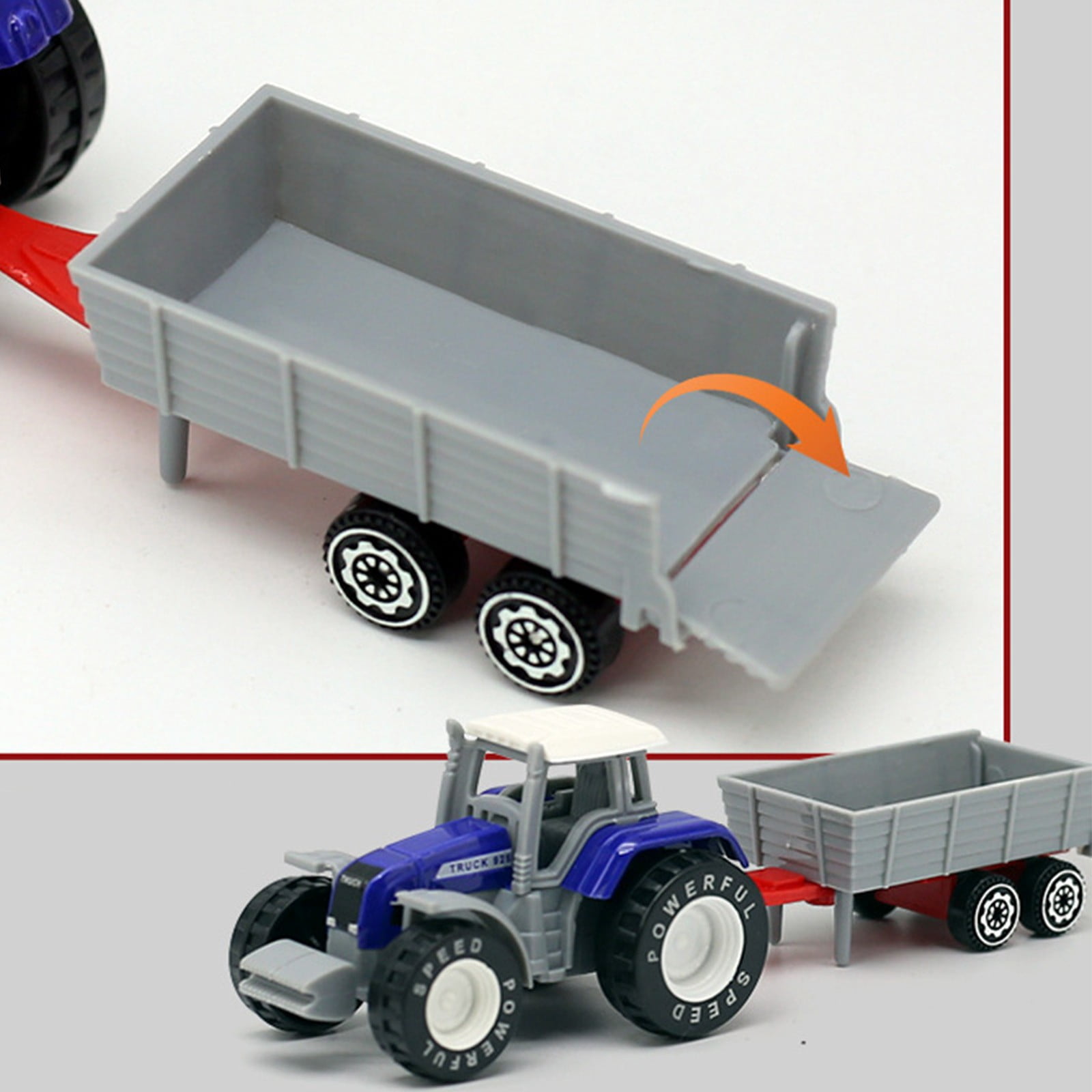 Farm Tractor Toy, Friction Powered Vehicle, Agricultural Engineering Car, Push and Go Farm Vehicle, Collectible Tractor, Educational Farm Toy, Gift for Pretend Play