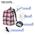 thumbnail image 3 of Rocae Heart Plaid for Durable Canvas Backpack Leisure Large Bag Travel Rucksack Multi-function Backpack Small, 3 of 8