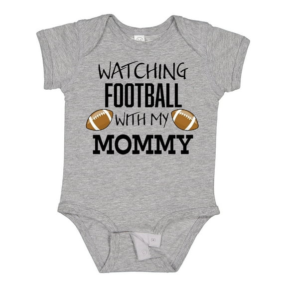 Inktastic Watching Football with My Mommy Boys or Girls Baby Bodysuit