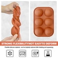 thumbnail image 3 of Jinsinto 4 Pcs Silicone Molds, Hot Chocolate Bomb Mold with 6 Semi Sphere Jelly Holes, with 2 Droppers Chocolate Molds, 3 of 5