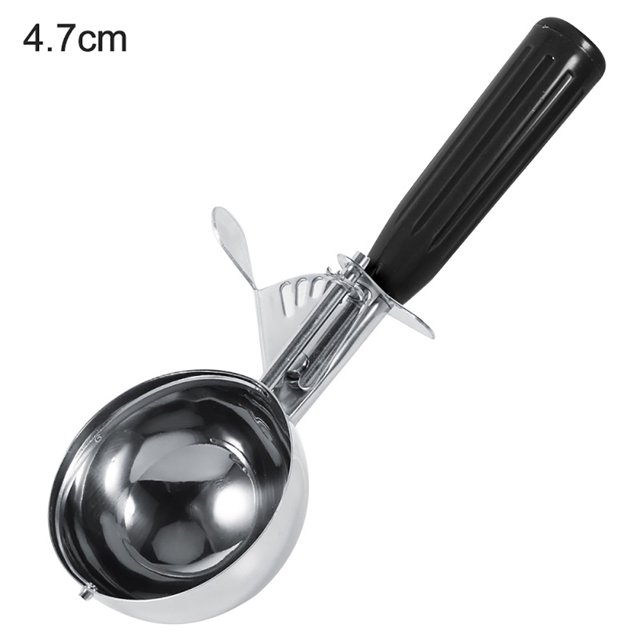 Cuchara para hacer bolas de helado de puré de frutas de acero inoxidable con mango de plástico, herramienta de cocina