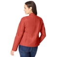 thumbnail image 4 of Jessica London Women's Plus Size Zip Front Leather Jacket, 4 of 6