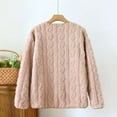 thumbnail image 4 of NAFUU Womens Fuzzy Pajamas Tops Winter Warm Coats Long Sleeve Button Down Sleepwear Shirts Thick Plush House Coats Cozy Flannel Outerwear Fashion Sleepwear, 4 of 8