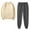 Beige, variant on Women's Two Piece Oversized Loose Outfits Pullover & Drawstring Pants Sweatsuits Lounge Sets Women Hoodless Sweatsuits Set Sweatpants Long Sleeve Sweatshirt Matching Joggers Tracksuit Sets