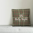 thumbnail image 2 of Creative Products Oh Holy Night in Tartan Plaid 18x18 Spun Poly Pillow, 2 of 2