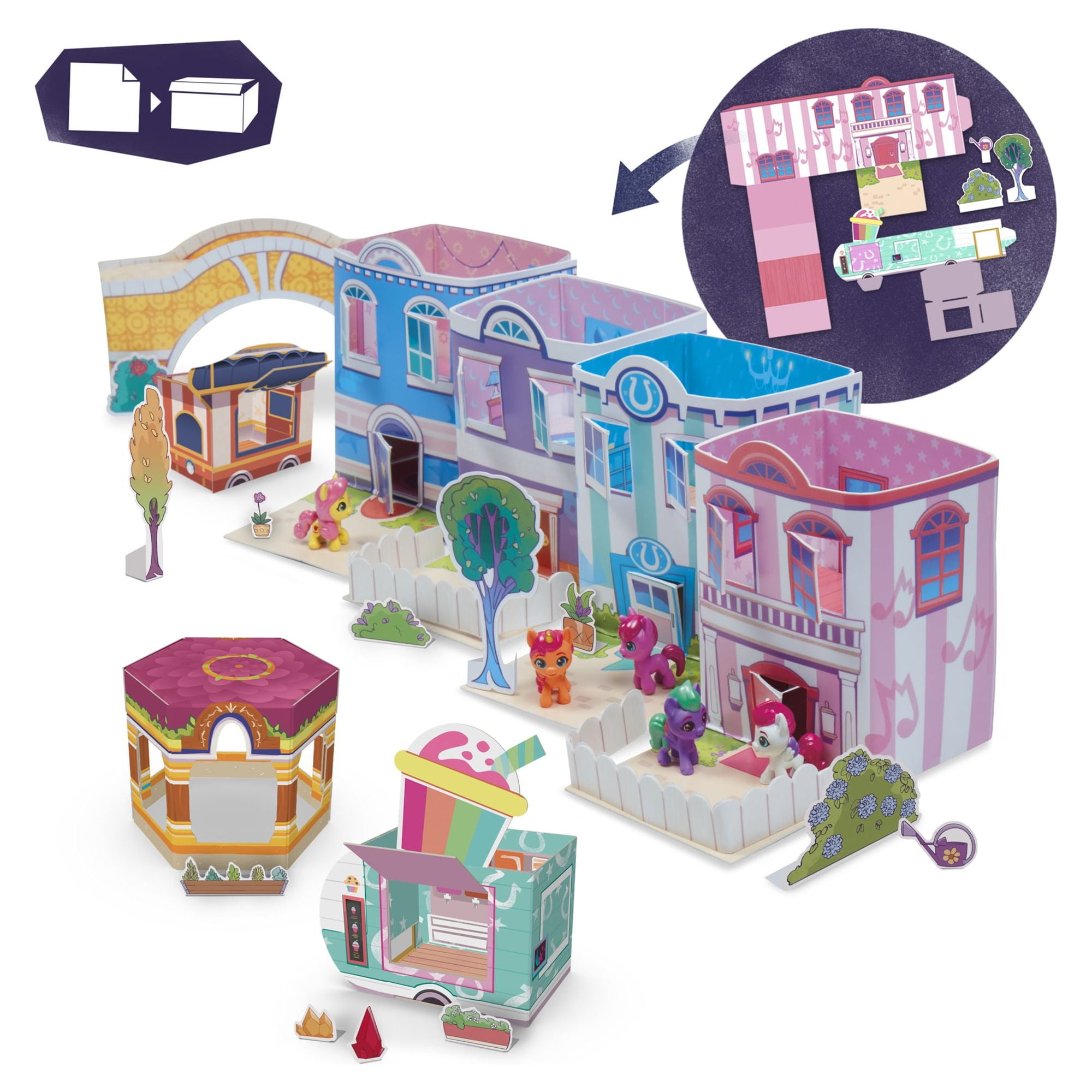 Conjunto de Mini Figuras e Acessórios - My Little Pony - Mini World Magic -  Trailer Mágico - Hasbro