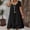 *Black, variant on ClodeEU Women's Summer Casual Mini Dress ,Solid Color U-Neck Short Sleeve Dress with Layer Hem Orange,Womens Plus XL