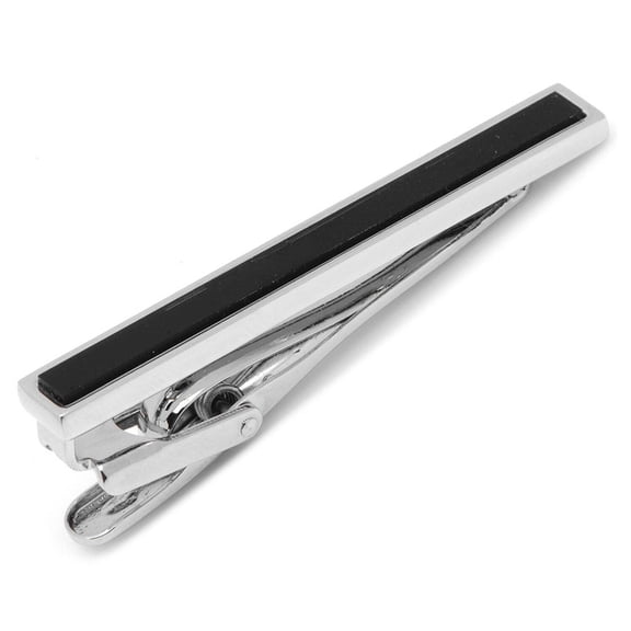Men's Onyx Inlaid Short Tie Clip