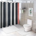 thumbnail image 7 of Orinice Fabric Shower Curtain: Nautical Stripe Design (Navy and White)  60x72, 7 of 7