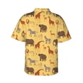 thumbnail image 3 of Balery Cute Animals Print Men's Hawaiian Shirts Short Sleeve Beach Shirt Relaxed Fit Vacation Button Down Shirts-XX-Large, 3 of 9