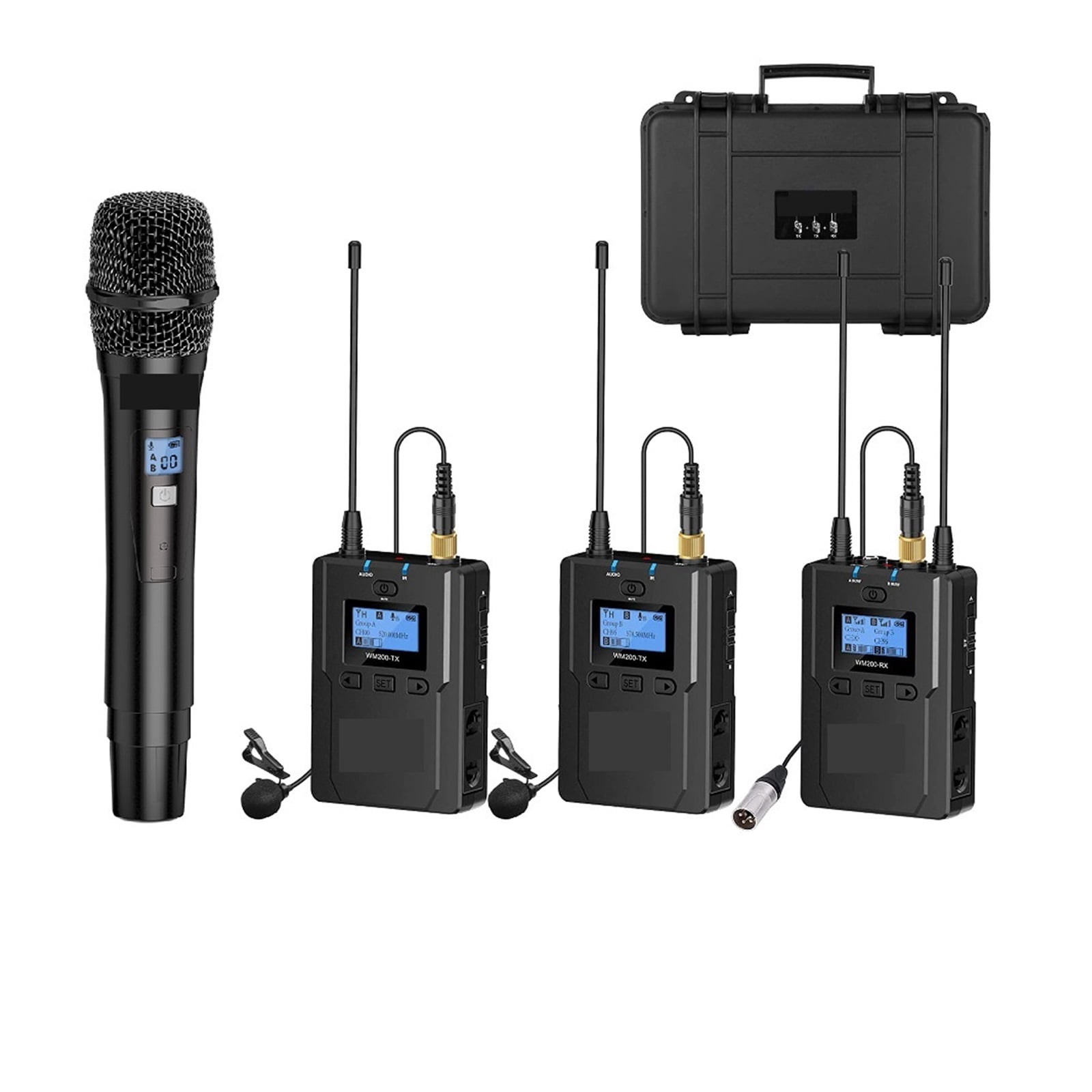Wireless Lavalier Microphone CVM-WM200A 96-Channel Professional UHF Dual Wireless Lapel Microphone