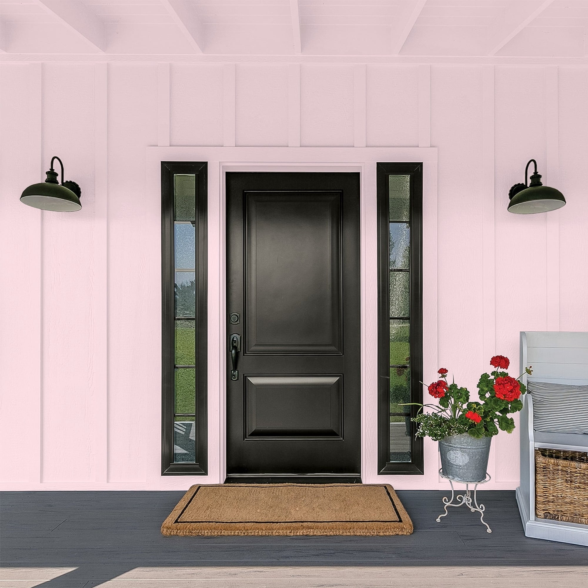 Glidden Fundamentals Rose Cloud / Pink, Flat Exterior Paint, 5 Gallon