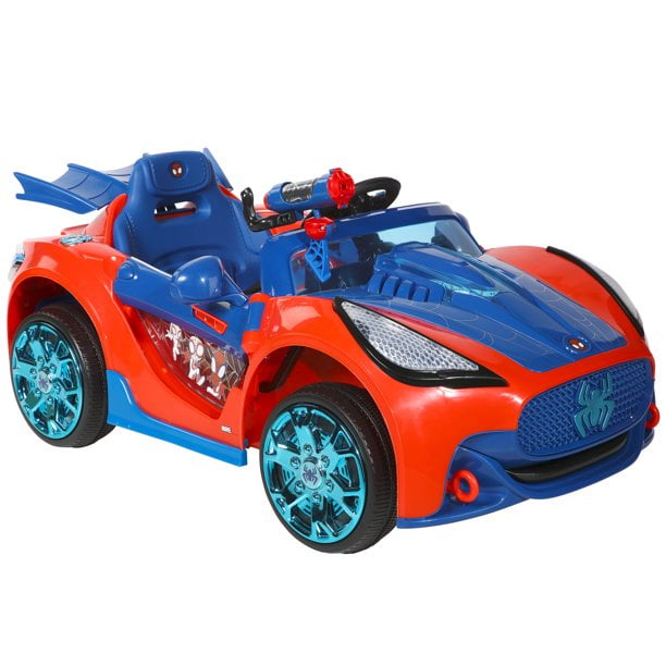 Open Box Spider-Man 8806-58 6 Volt Supercar Ride On Toy, Red