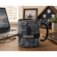 thumbnail image 3 of Air Force Veteran Mug Personalized Accent Mug Father’s Day Gift for Dad, 3 of 4