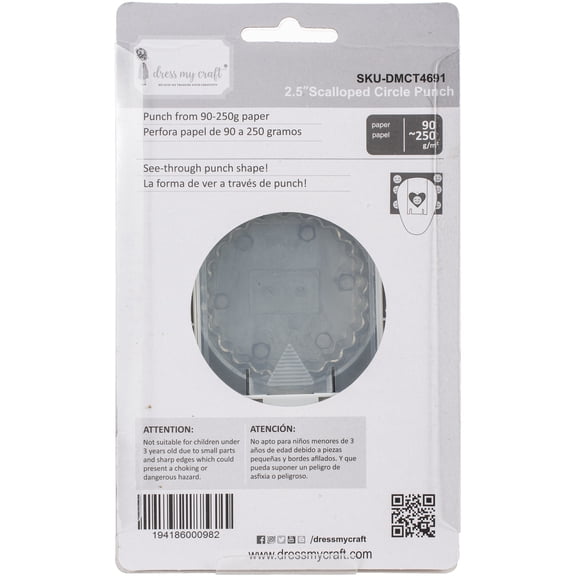 Dress My Craft Paper Punch-2.5" Scalloped Circle