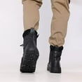 thumbnail image 3 of Mens Side Zip & Lace Up Army Tactical Combat Boots For Work, Security, Motorcycle, 3 of 5