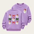 thumbnail image 1 of Cowsor Chandails en Molleton Filles Enfants Mignons Graphiques Col Rond Chandail Tops Manches Longues Vacances, 1 of 5