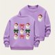 thumbnail image 1 of Cowsor Girls Sweatshirts Kids Cute Graphic Crewneck Pullover Tops Xmas Long Sleeve Holiday Shirts, 1 of 5