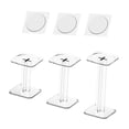 thumbnail image 3 of Luzkey 3Pcs Acrylic Combat Risers Display Stands,Flying Miniatures Shelf Organizer Holder Flights Rack for Tabletop Figures Toy Home Clear, 3 of 8