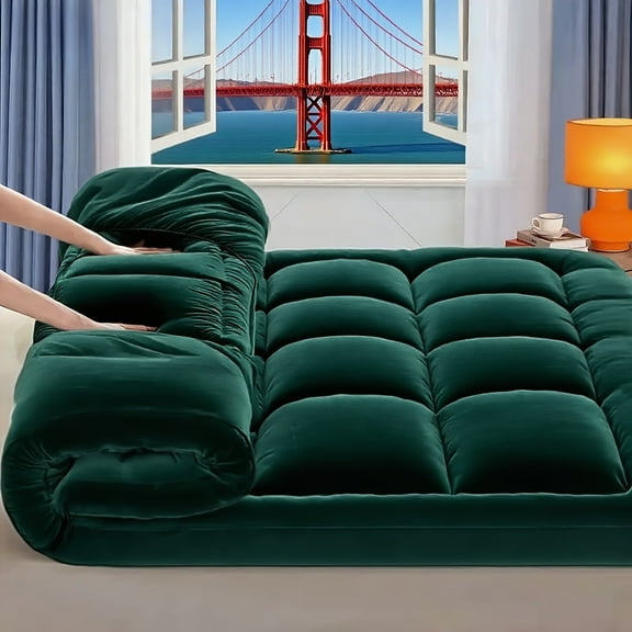 [Cooling Breathable] Mattress Topper 1000 gsm Fluffy for Back Relaxation, Extra Thick Queen Mattress Pad with 8-21 Inch Deep Pocket, Machine Washable Mattress Protector.