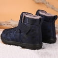 thumbnail image 1 of Zapatos planos para caminar para mujer antideslizantes con forro de felpa con gancho y bucle para viajes al aire libre, 1 of 8