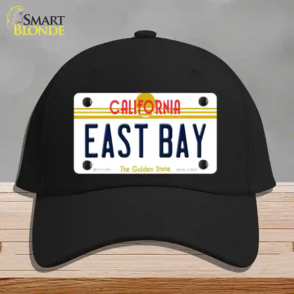 East Bay California Novelty License Plate Hat Cotton Black
