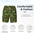 thumbnail image 5 of Lsque Mens Swim Trunks Green Cacti And Red Chili Pattern - Bathing Suit Compression Liner - Beach Swim Shorts Swimwear - (S-3XL) - Stretch Quick Dry -XX-Large, 5 of 9