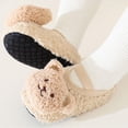 thumbnail image 3 of Nygoyerh Infant Winter Baby Boys Girls Fuzzy Slippers Soft Bear Crib Shoes with Anti-Skid Sole, 3 of 5