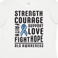 thumbnail image 4 of Inktastic ALS Awareness Strength Courage Support Boys or Girls Toddler T-Shirt, 4 of 5