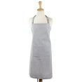 thumbnail image 3 of DII Gray Solid Chambray Chef Apron, 32x28", 100% Cotton, 3 of 8