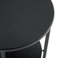 thumbnail image 7 of SYNGAR Modern 2-Tier Round Side Table, End Table for Living Room & Bedroom, Coffee Tables with Storage Shelf, Black, 7 of 7