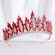 thumbnail image 2 of Nvzi Tiara para novia, diadema de princesa, corona nupcial, joyería para el cabello con diamantes de imitación de cristal, decoración para cumpleaños, graduación, fiesta de disfraces (rojo), 2 of 4