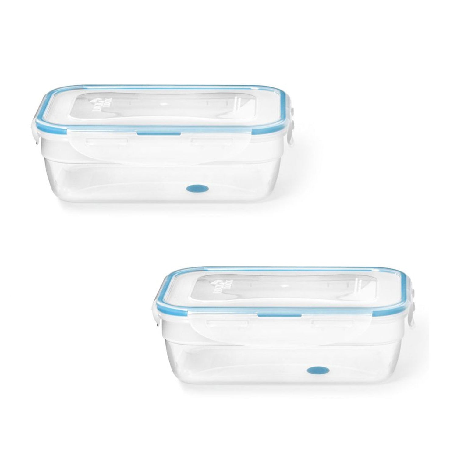 LocknLock Set of 2 EasyMatch Plastic Containers, Airtight and