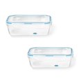 thumbnail image 1 of LocknLock - Set of 2 EasyMatch Plastic Containers, Airtight and Leakproof, 1.2 Liter Capacity, Blue, 1 of 6