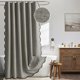 thumbnail image 1 of XmhyTop-A Cortina de ducha de lino, estilo bohemio, moderna, para baño, 90 x 180 cm, 1 pieza, elegante y duradera, para el baño del hogar, color gris., 1 of 5