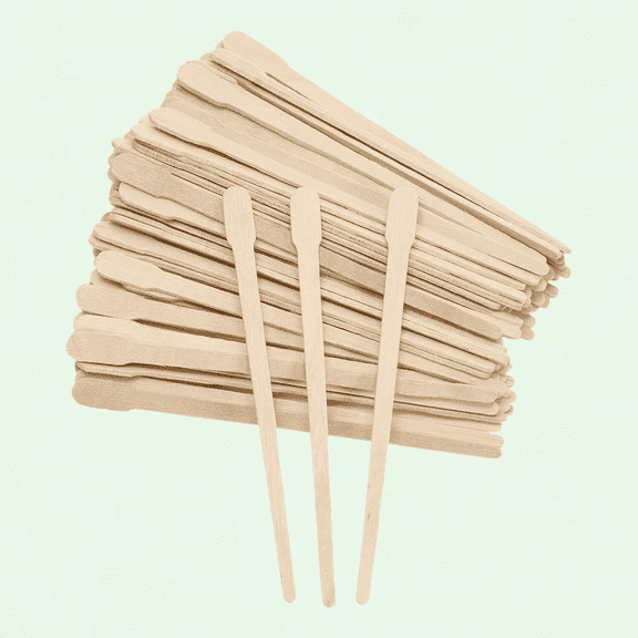 100Pcs Wooden Wax Sticks for Hair Removal, Small Size Eyebrow Lip Face Spatulas