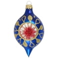 thumbnail image 3 of Glass Christmas Tree Ornaments - 67mm/2.63" [4 Pieces] Decorated Balls from Christmas by Krebs Seamless Hanging Holiday Decor (Traditional Colors 3.5" Onion Reflectors), 3 of 6