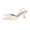 Beige, variant on Womens Bow Heels Slingback Pumps Closed Pointed Toe Kitten Heel Mules with Strap Stiletto Slip On Dress Shoes