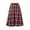 Wine, variant on Tqcoqu Women's Plaid High Waist A Line Midi Skirt, Elastic Waist Flared Long Flowy Skirt for Autumn Casual Wear,Women's,Size S-XXL